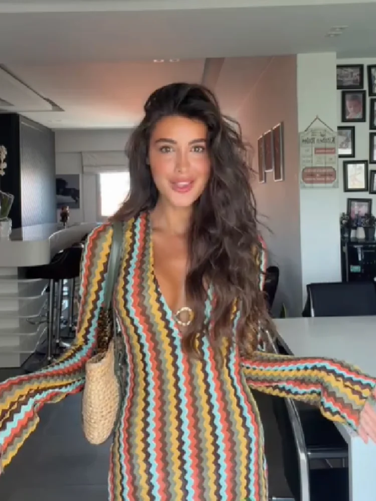 Boho Curvy Maxi Dress Stripes  - Fashion Street Night recension och pris
