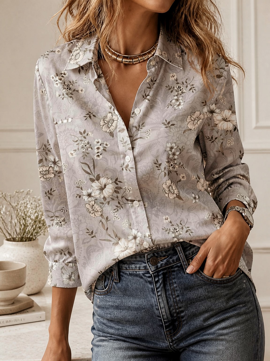 2026Women Turn Down Collar Lon - Fashion Streetwear recension och pris