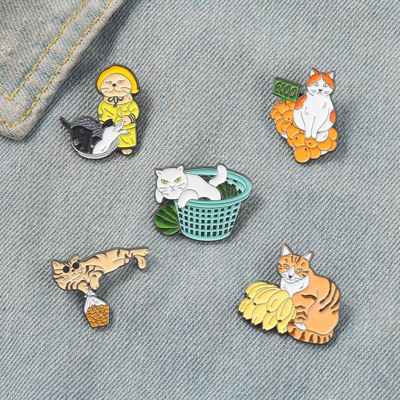 Funny Street Stall Cats Enamel - Street Fashion Vendors recension och pris