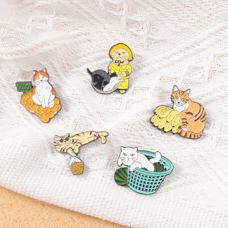 Funny Street Stall Cats Enamel - Street Fashion Vendors recension och pris