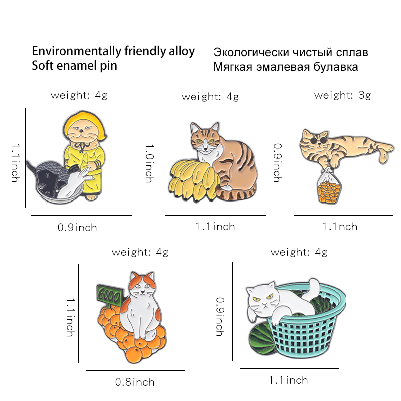 Funny Street Stall Cats Enamel - Street Fashion Vendors recension och pris