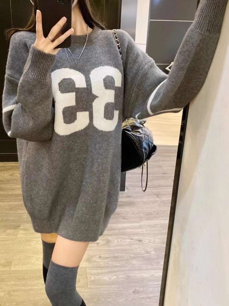 Y2K Vintage Knitted Sweater Wo - Fashion Streetwear recension och pris
