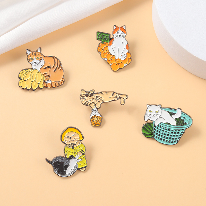 Funny Street Stall Cats Enamel - Street Fashion Vendors recension och pris