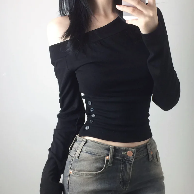 Y2K Vintage Pleated Button T-S - Fashion Streetwear recension och pris