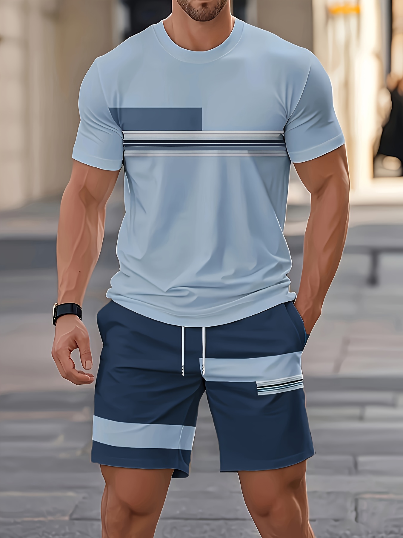Summer Men's Sets Casual O-nec - Street Fashion Outfit recension och pris