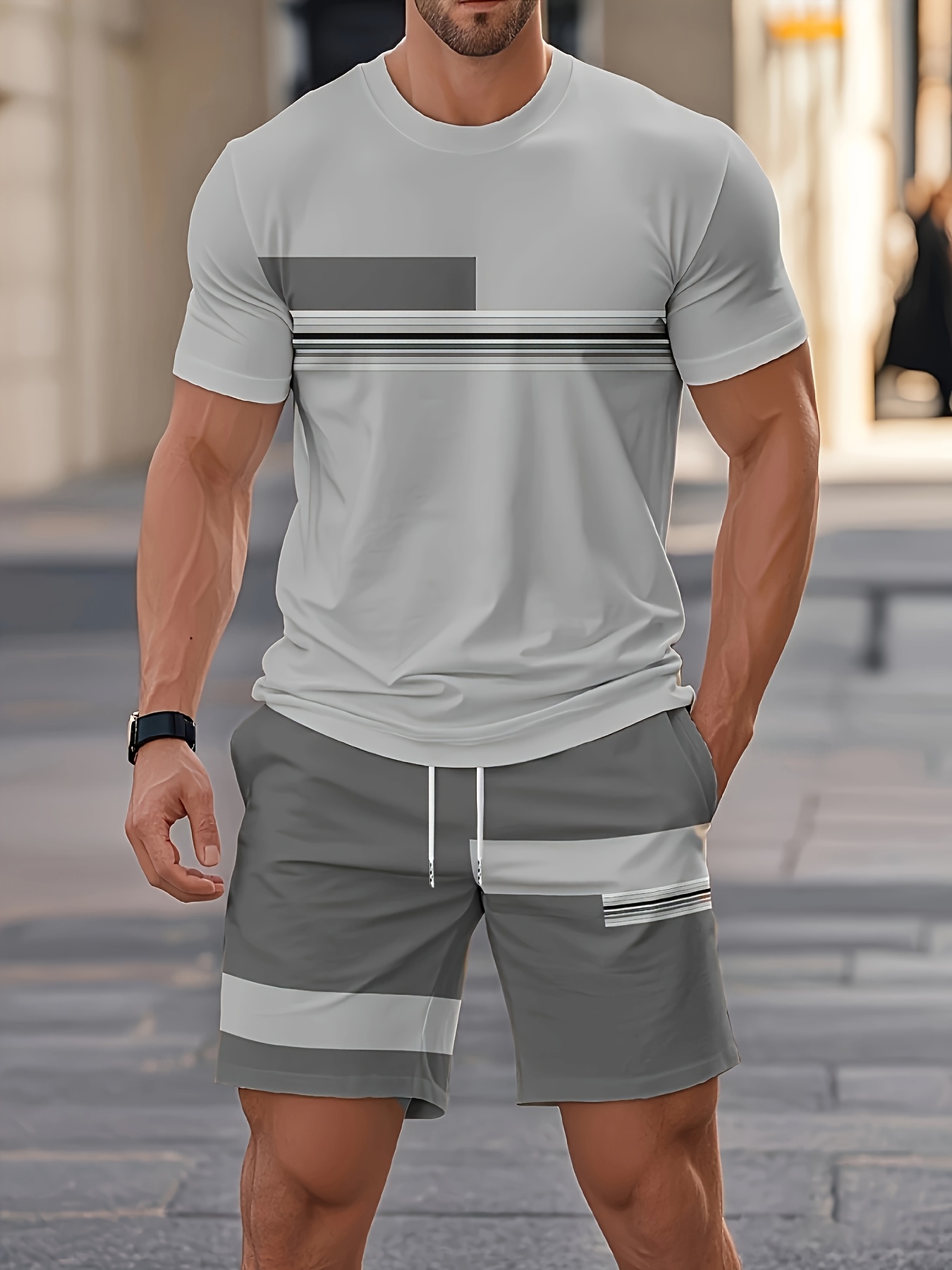 Summer Men's Sets Casual O-nec - Street Fashion Outfit recension och pris